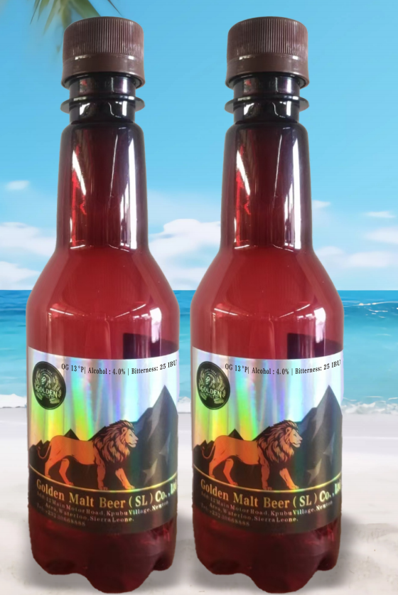 Golden Malt Beer bottles